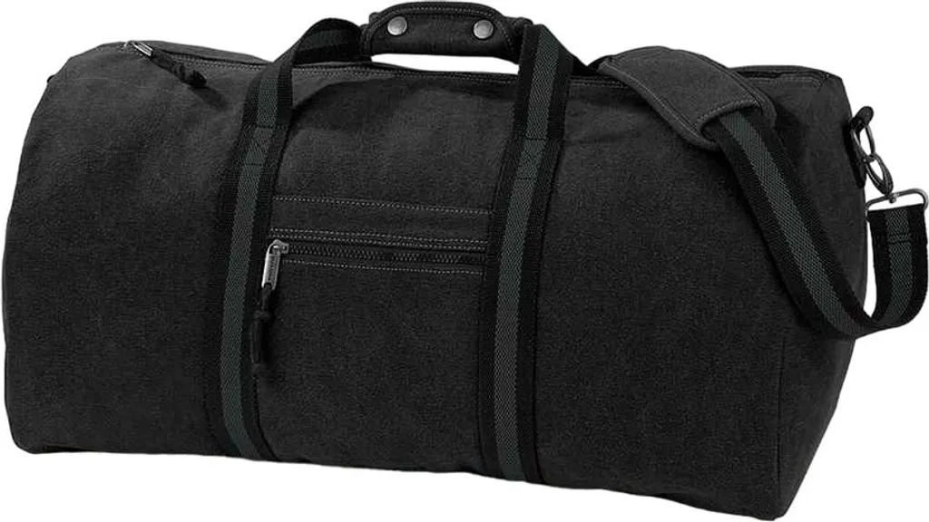 Quadra - Borsa da viaggio, vintage, in tela RW9997 (taglia unica) (Schwary)