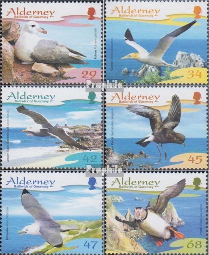Briefmarken GB - Alderney 2006 Mi 280-285 (kompl.Ausg.) postfrisch Seevögel