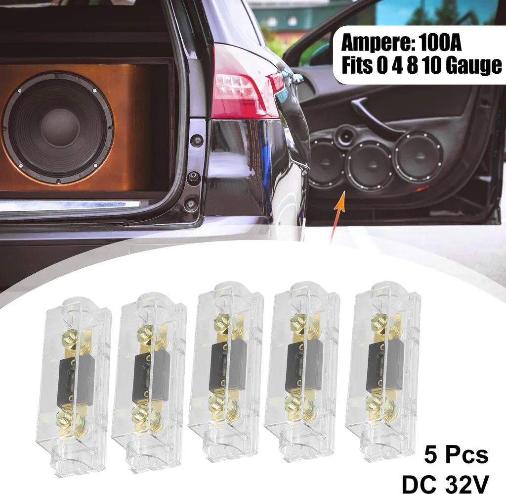 Support de Fusible 100A pour Installation Amplificateur et Batterie 5x