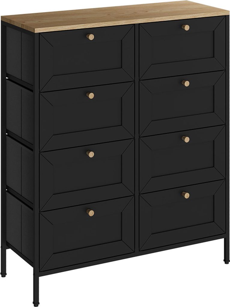 Komoda Vicco Belaro Czarny 80 x 95 cm z 8 szufladami, Model Zdjęcie produktu 