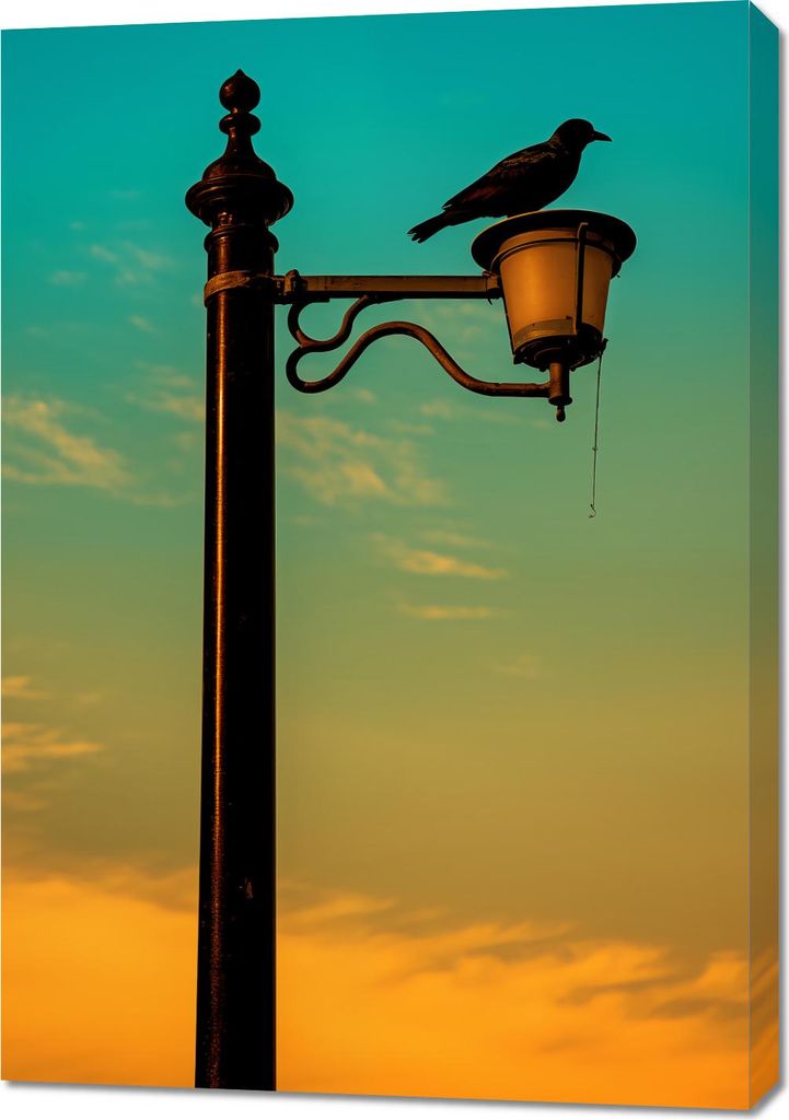 Bild 70x100cm Sonnenuntergang am Leuchtturm