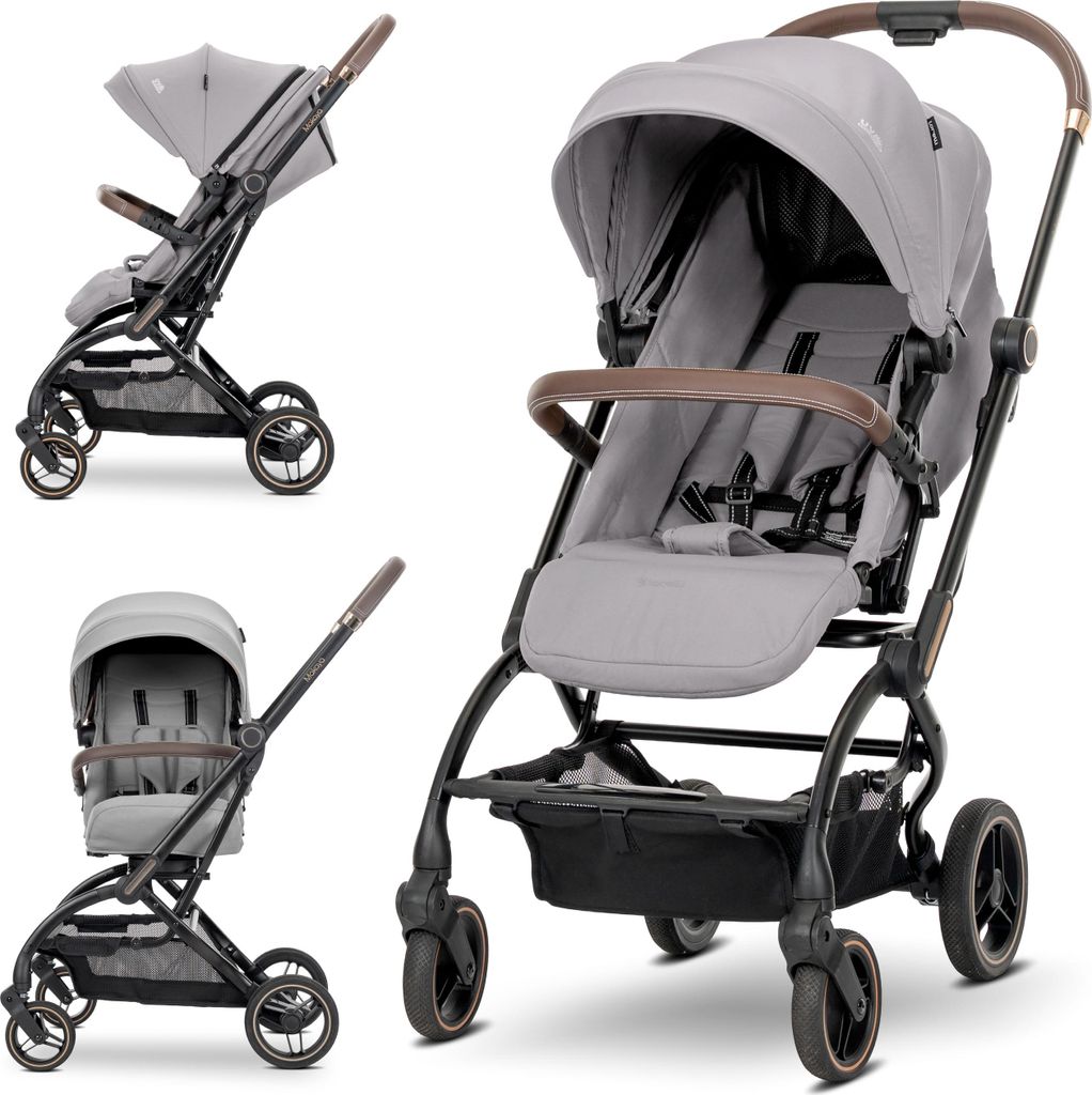 Kinderbuggy Lorelli Makaya mit 360° drehbarem Sitz bis 22 kg Grau