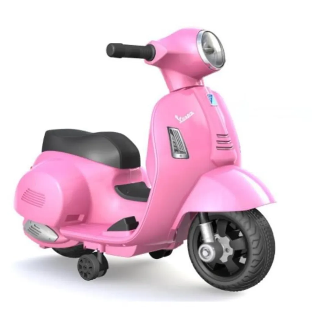 Vespa GTS Électrique Blanc MGM - Phares LED et Musique pour Petit Enfant