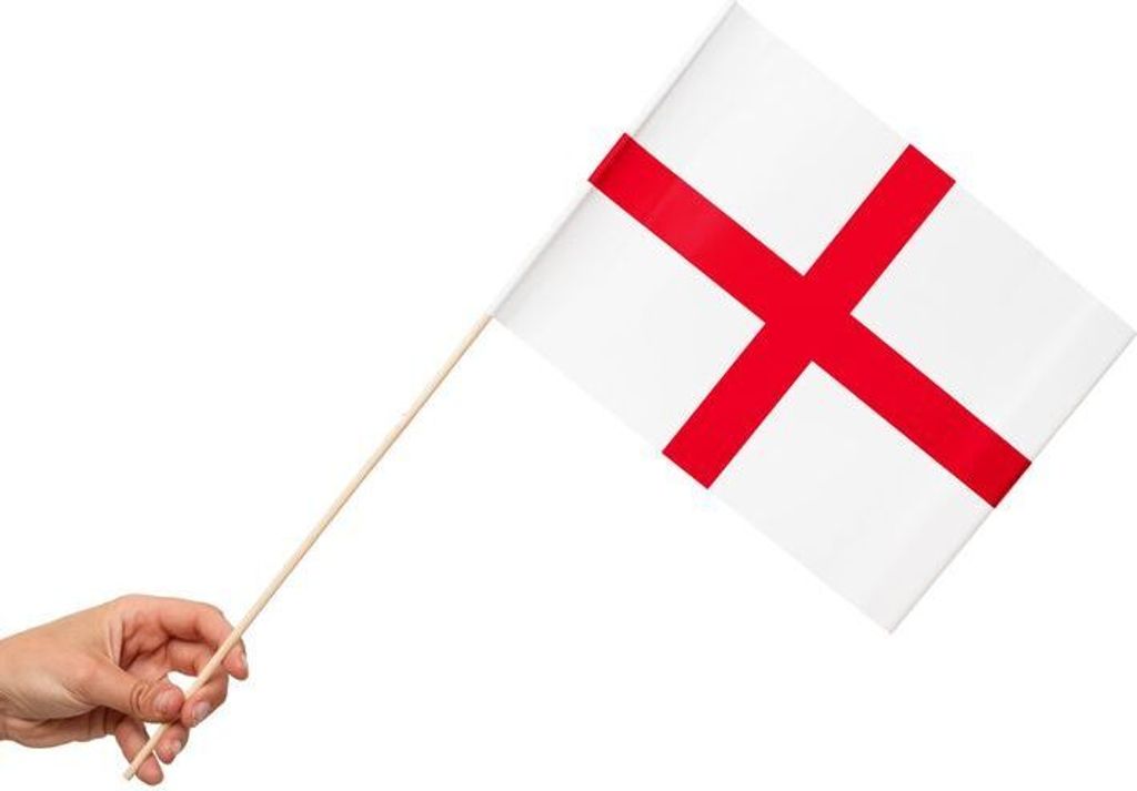 10 Papier Fahnen England Georgskreuz 20 x 30 cm Handfahnen St. George