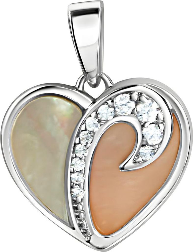 F Anhänger 925/- Sterling Silber 2,0cm weiß Zirkonia 279240075