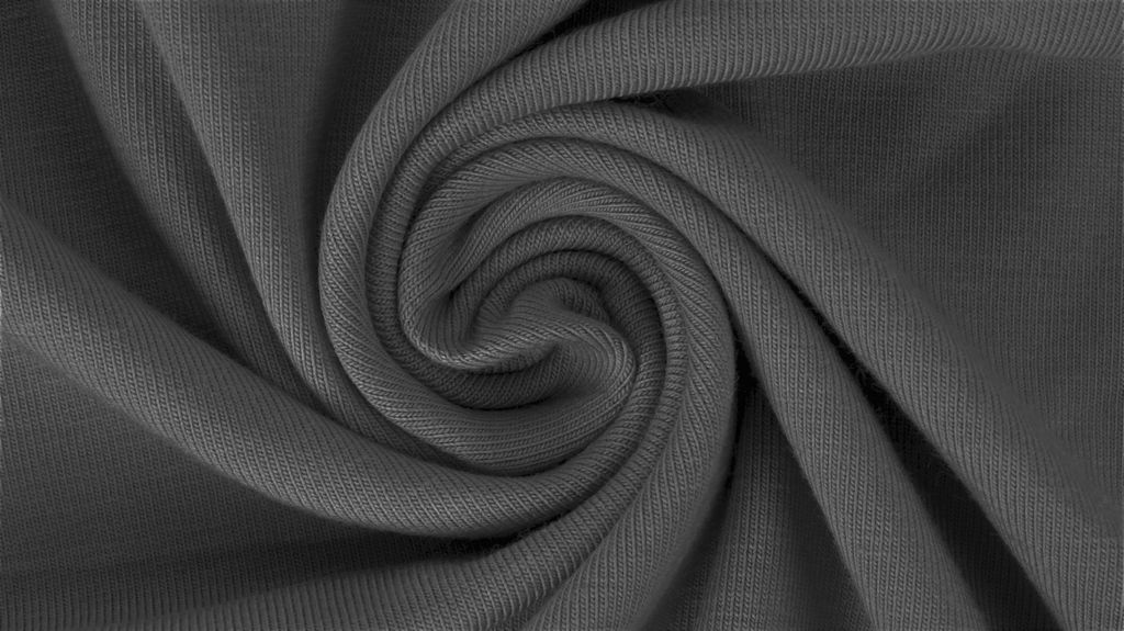 Jersey Yara Dunkelgrau Uni 220 g/m², ca. 0,5 m lang, ca. 1,5 m breit, Stoffe Meterware, Baumwolljersey