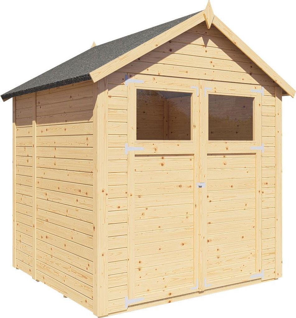 WOODTEX Naturbelassen 180 x 174 cm Gartenhaus Sylta 2, 14 Produktbild 