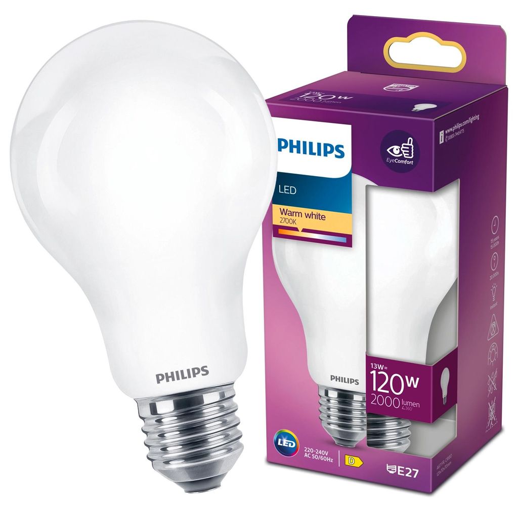 Philips Żarówka żarnikowa matowa 120 W A67 E27, 13 W, 120 Zdjęcie produktu 