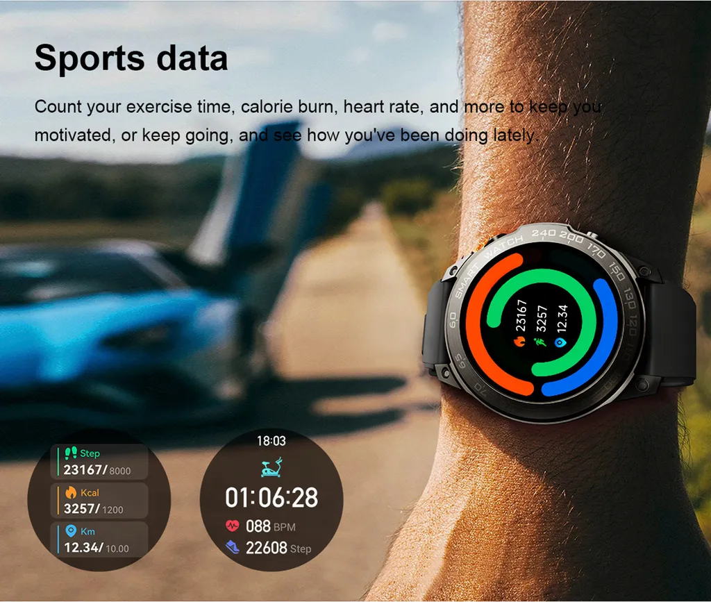 Montre connectée DM50 écran AMOLED et appels Bluetooth mains libres - 12