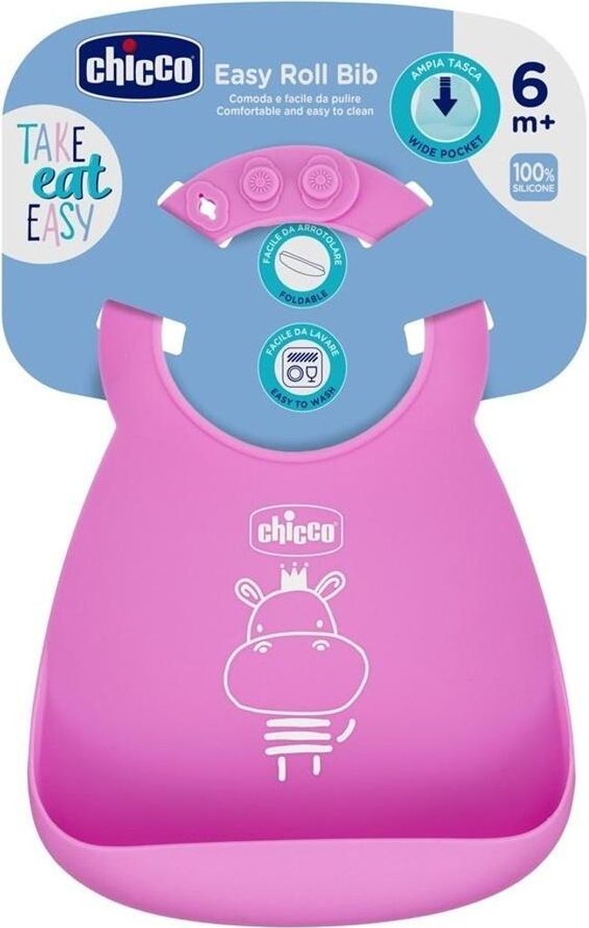 Bavoir à poche élastique rose - Chicco Image du produit 
