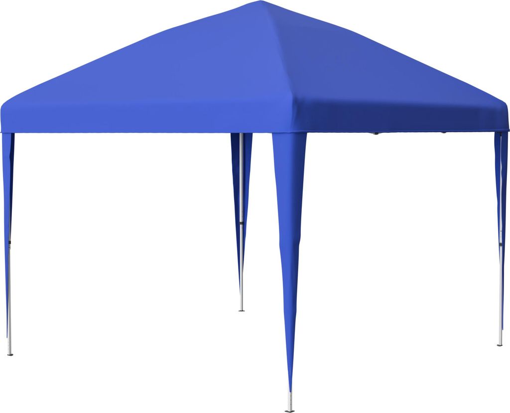 Pop Up Faltpavillon - Partyzelt 3x3 m - Wasserdichte PE-Plane - Ohne Seitenwände - Mit Sandsäcken - Blau
