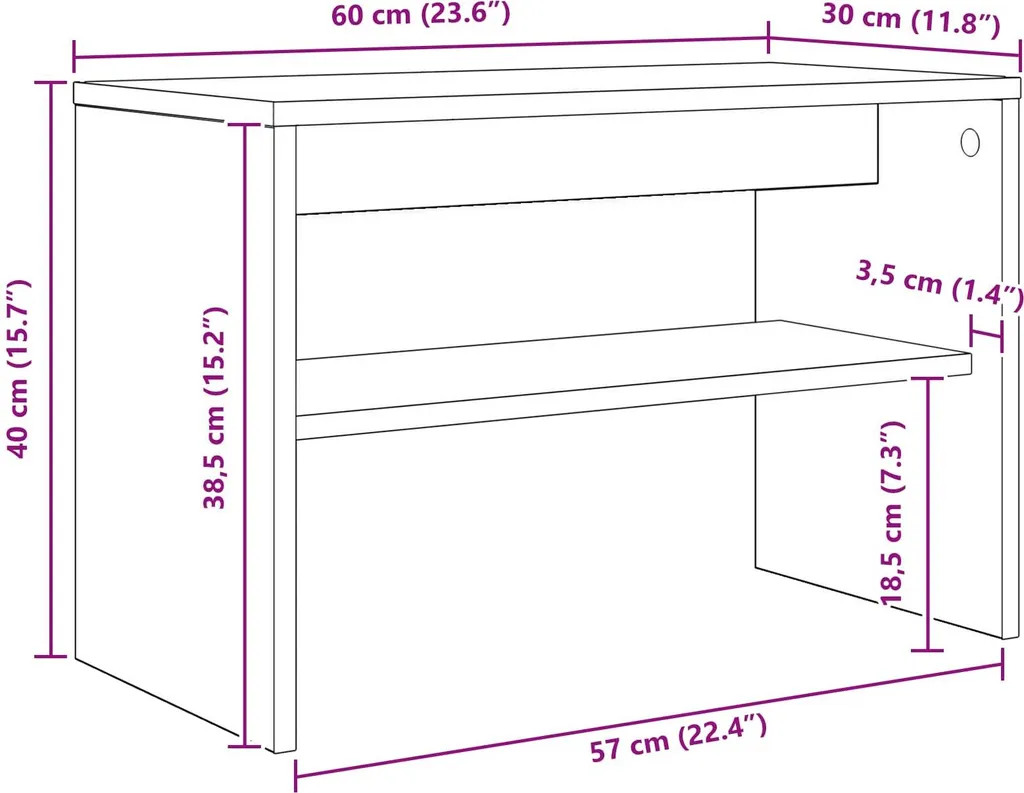 SYFAX™ Mobile TV Bianco 60x30x40 cm: L'Essenziale del Multistrato - 9