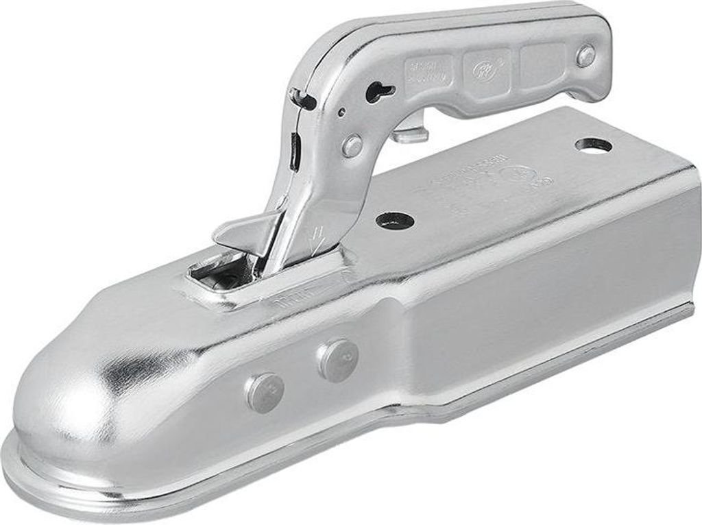 Kugelkupplung Stahl vertikal 2 Löcher quadratisch 60mm 1300kg gebremst