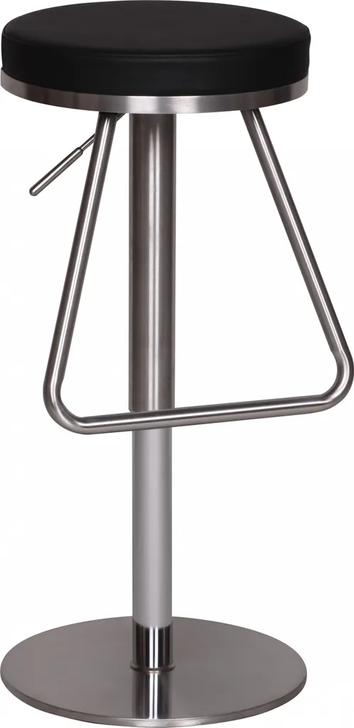 Siège de bar haut design en inox noir brossé pour îlot de cuisine M6