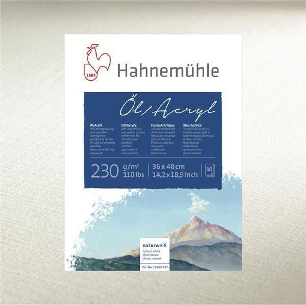 Hahnemühle Öl Acryl 230 Block - 230 g/m² - 24 x 32 cm - 10 Blatt