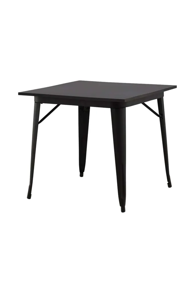 Table de salle à manger Tempe noire 80x80cm : la solution gain de place chic - 2