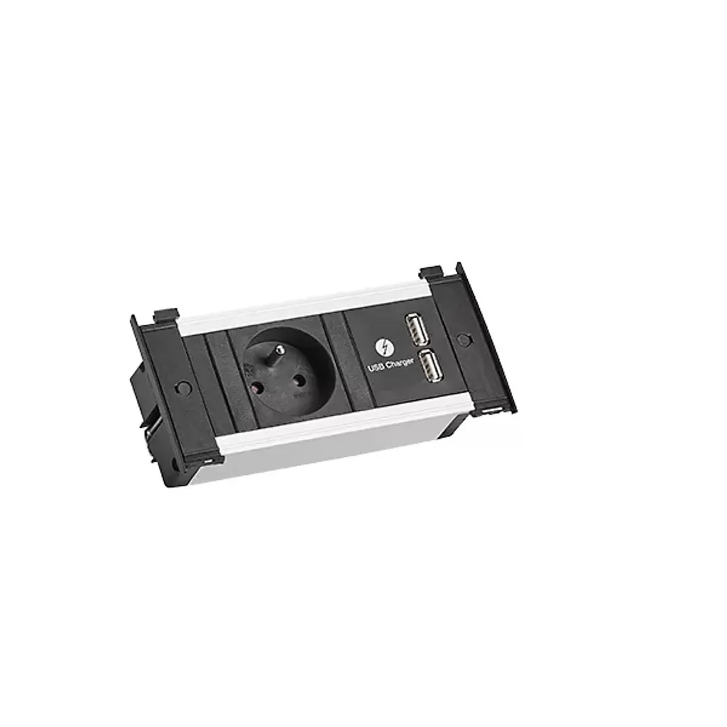 BACHMANN KAPSA XS 1xUTE 1xUSB Charger Strom 2.0m AEH CEE7/7