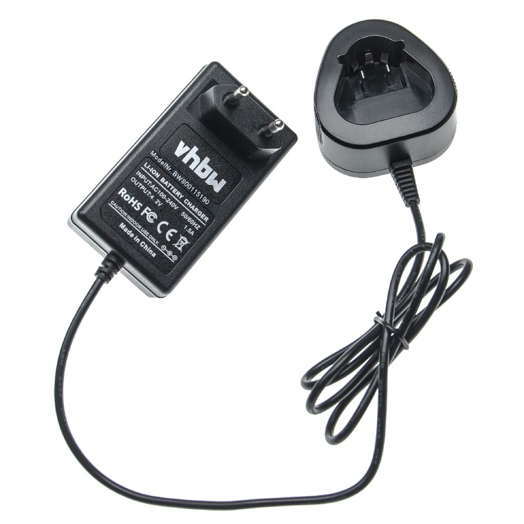 vhbw Ladegerät kompatibel mit Bosch GSR PRODRIVE, GSR Mx2Drive, PS10, 36019A2010, SPS10-2, SPS10 Werkzeug Akkus, 42,2 V