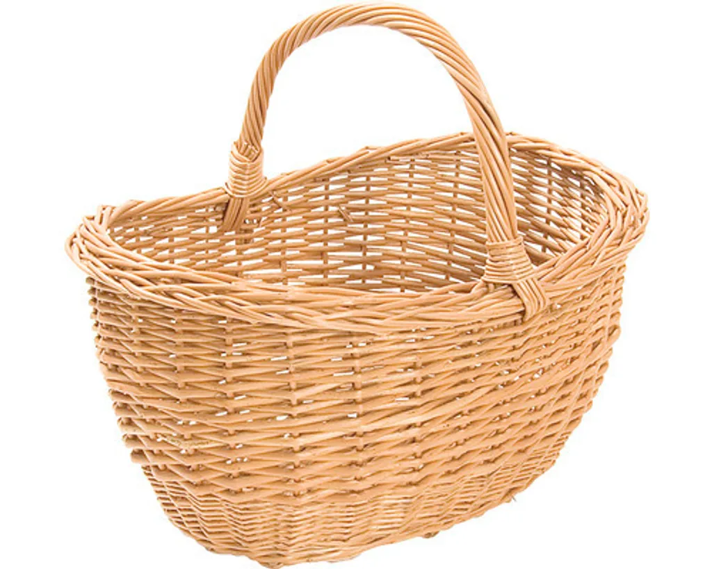 Panier de marché traditionnel en osier naturel avec anse renforcée
