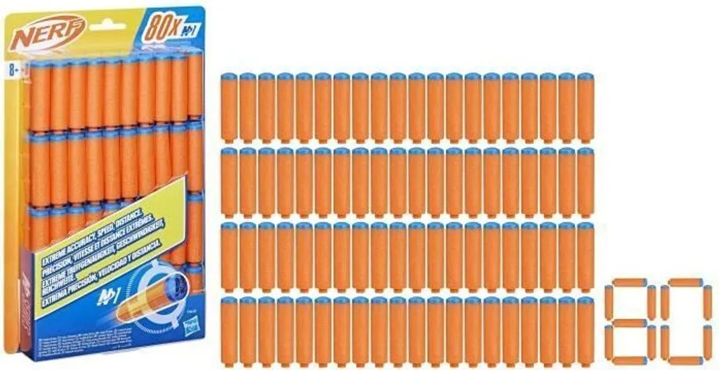 Pack 80 Fléchettes Nerf N-Series N1 : Précision et Grande Capacité