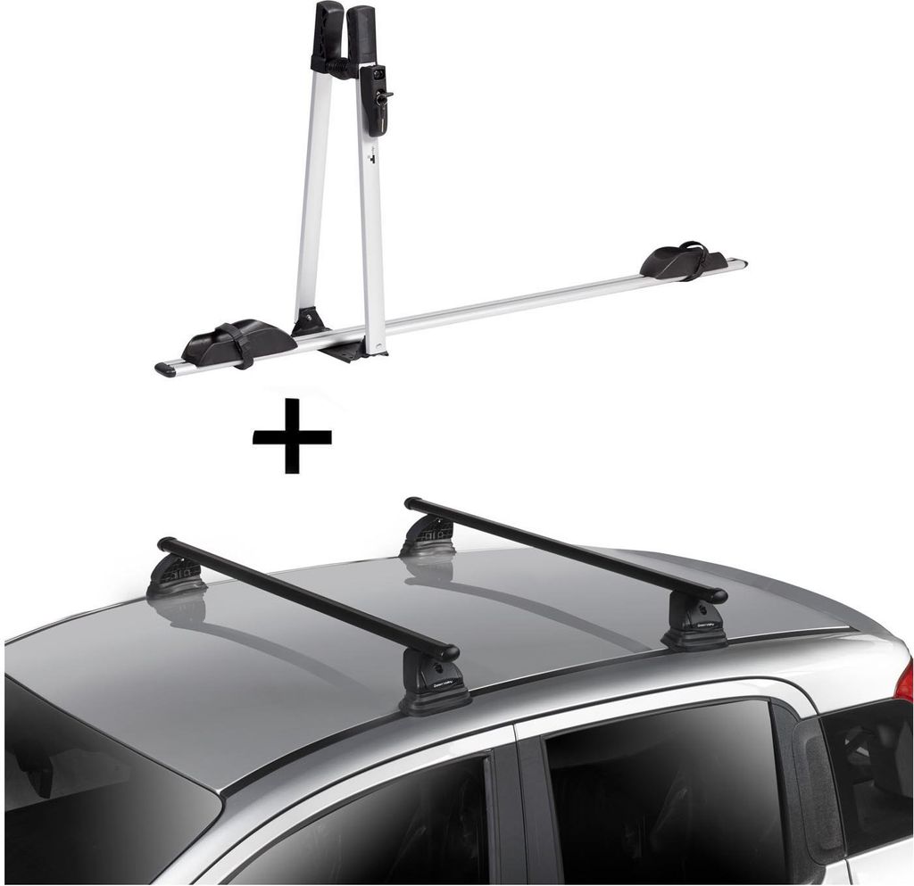 1x VDP Fahrradträger ALU Premium + Dachträger VDP EVO Stahl kompatibel mit Mercedes CLA (C117) 4 Türer 2013-2019