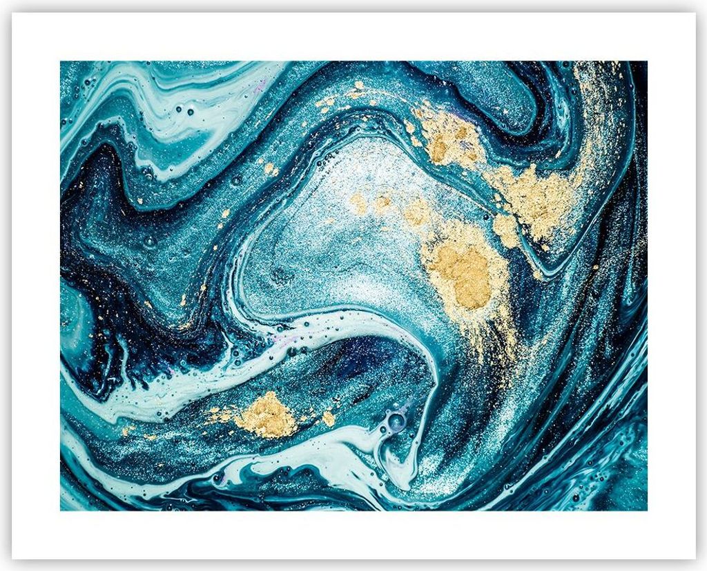 Poster - Poster ohne Rahmen - Abstraktion modern - 50x40 cm - Wand Bild - Wanddeko - Wandbilder - Kunstposter - Wandposter - Bilder - Kunstdruck - ...