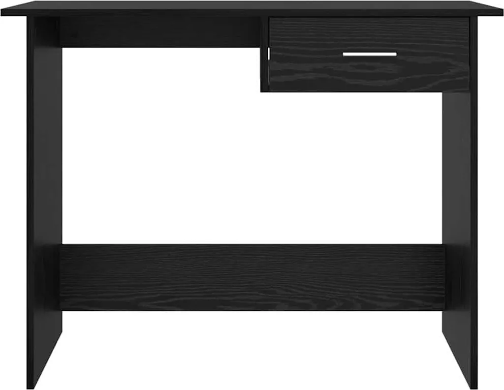 Maison Exclusive - Scrivania con contenitore effetto rovere nero 100 x 50 x 76 cm - 6