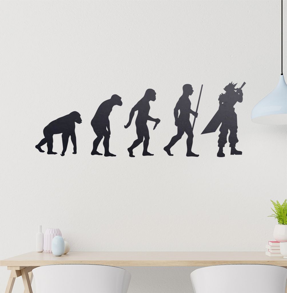 RPG Hero Fantasy Evolution Wandtattoo Wandaufkleber Wall Sticker - Dekoration, Küche, Wohnzimmer, Schlafzimmer, Badezimmer