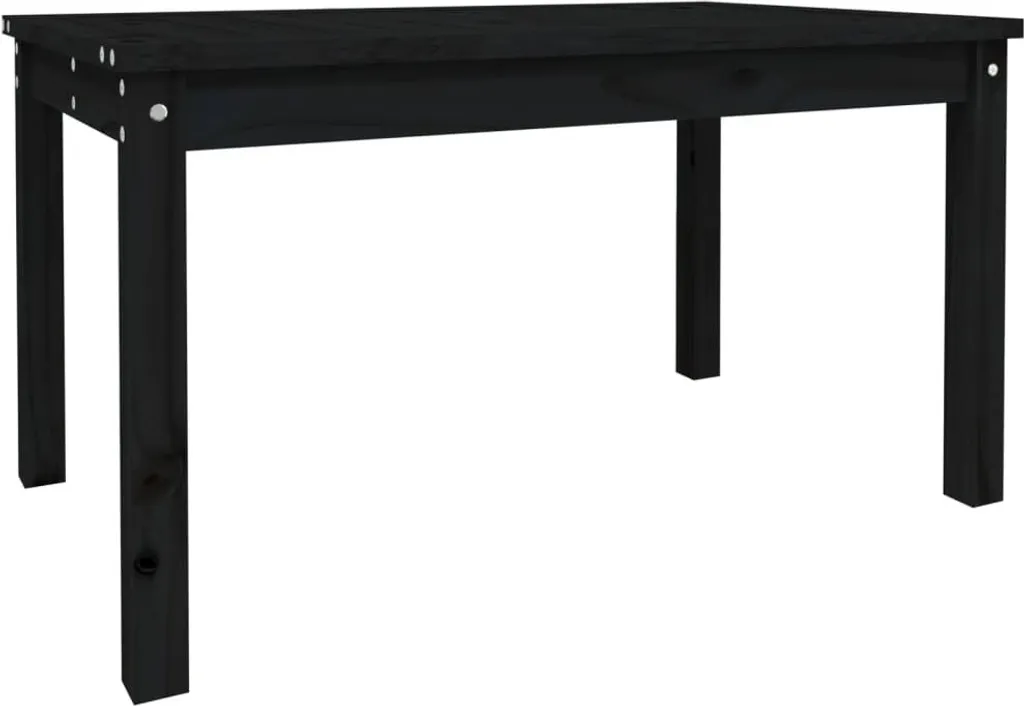 Tavolino Esterno Nero SYFAX 82,5x50,5x45 cm - Legno di Pino Massiccio