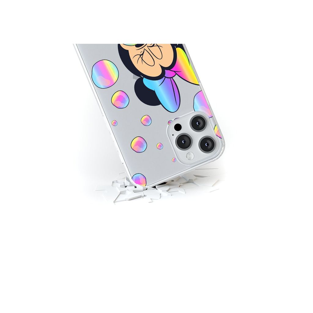 Handyhülle Minnie-052 Disney Partial Print Transparent kompatibel mit iPhone 12 / 12 Pro