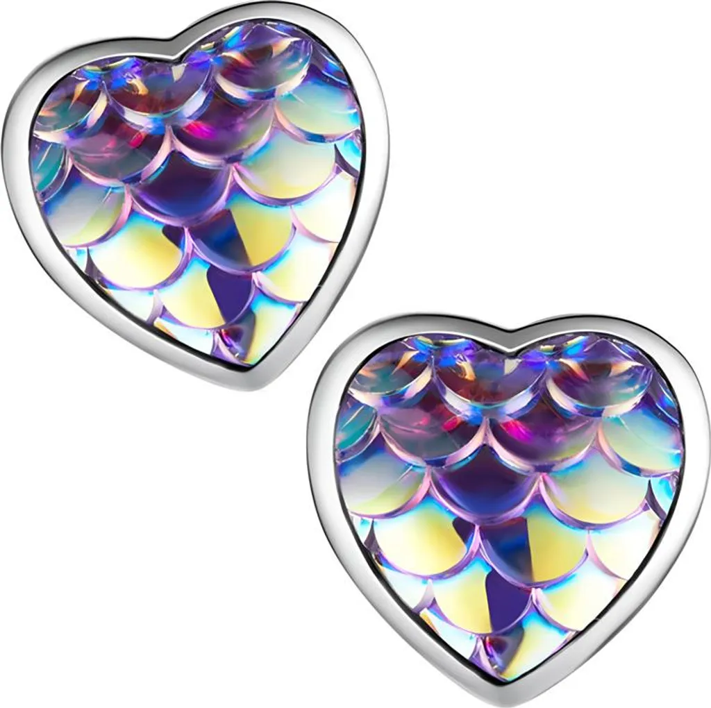 Orecchini a forma di cuore, in argento Sterling 925, piccoli