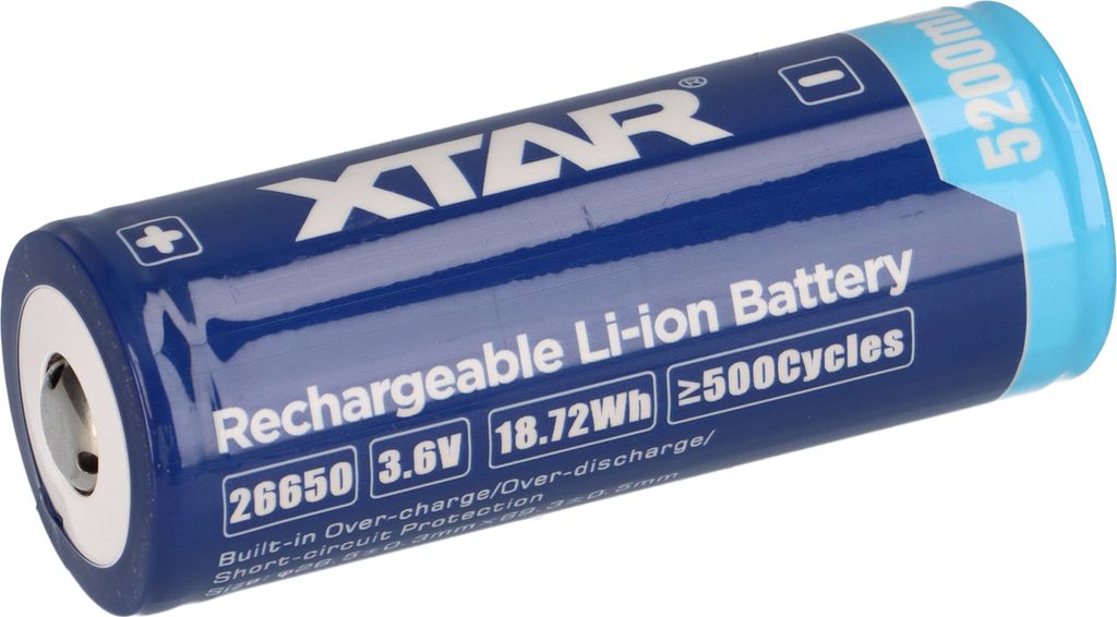 XTAR Battery 26650 3 6V Li-ion 5200 mAh with protection Zdjęcie produktu 