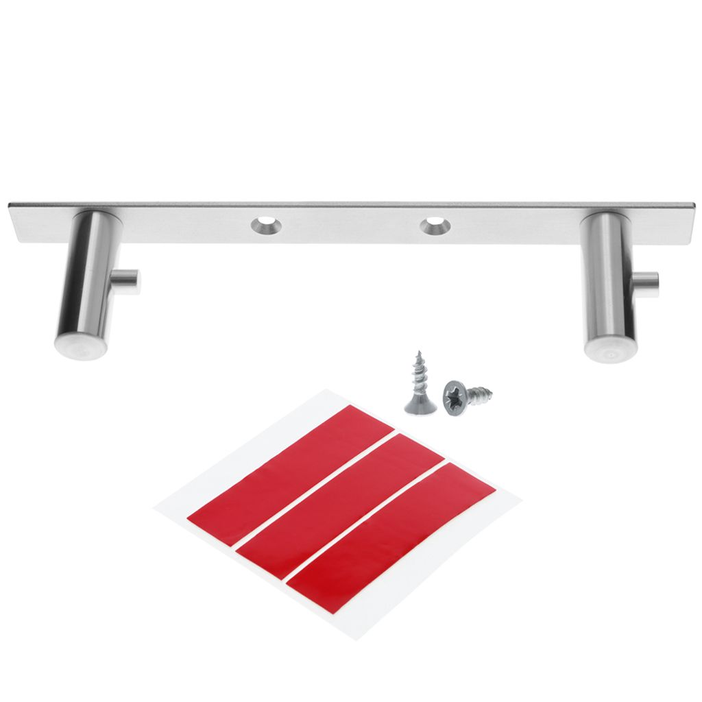 foto-kontor 2er Halterung kompatibel mit KitchenAid Leiste Aluminium Halter Halterleiste für Flachrührer Knethaken Schneebesen Rührhaken Rührel...