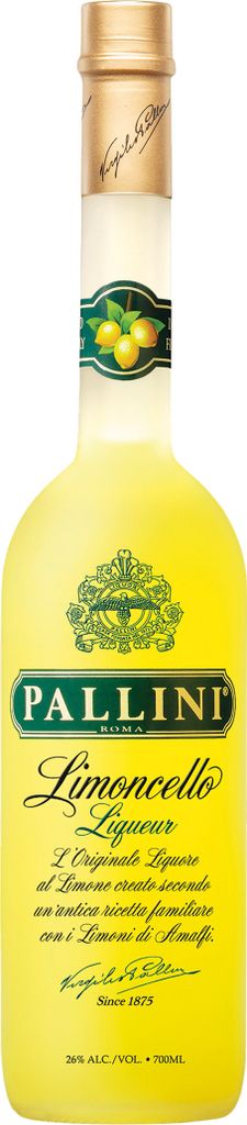 A bottle of Pallini Limoncello Liqueur.