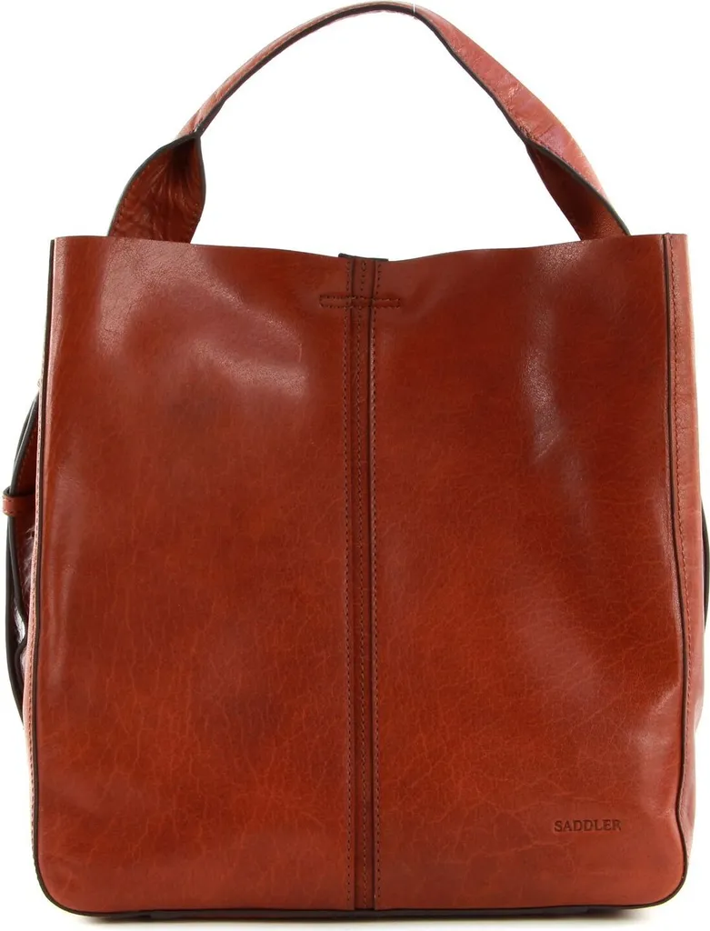 Sac Cabas Elsa en Cuir de Chèvre Marron Moyen pour Femme SADDLER
