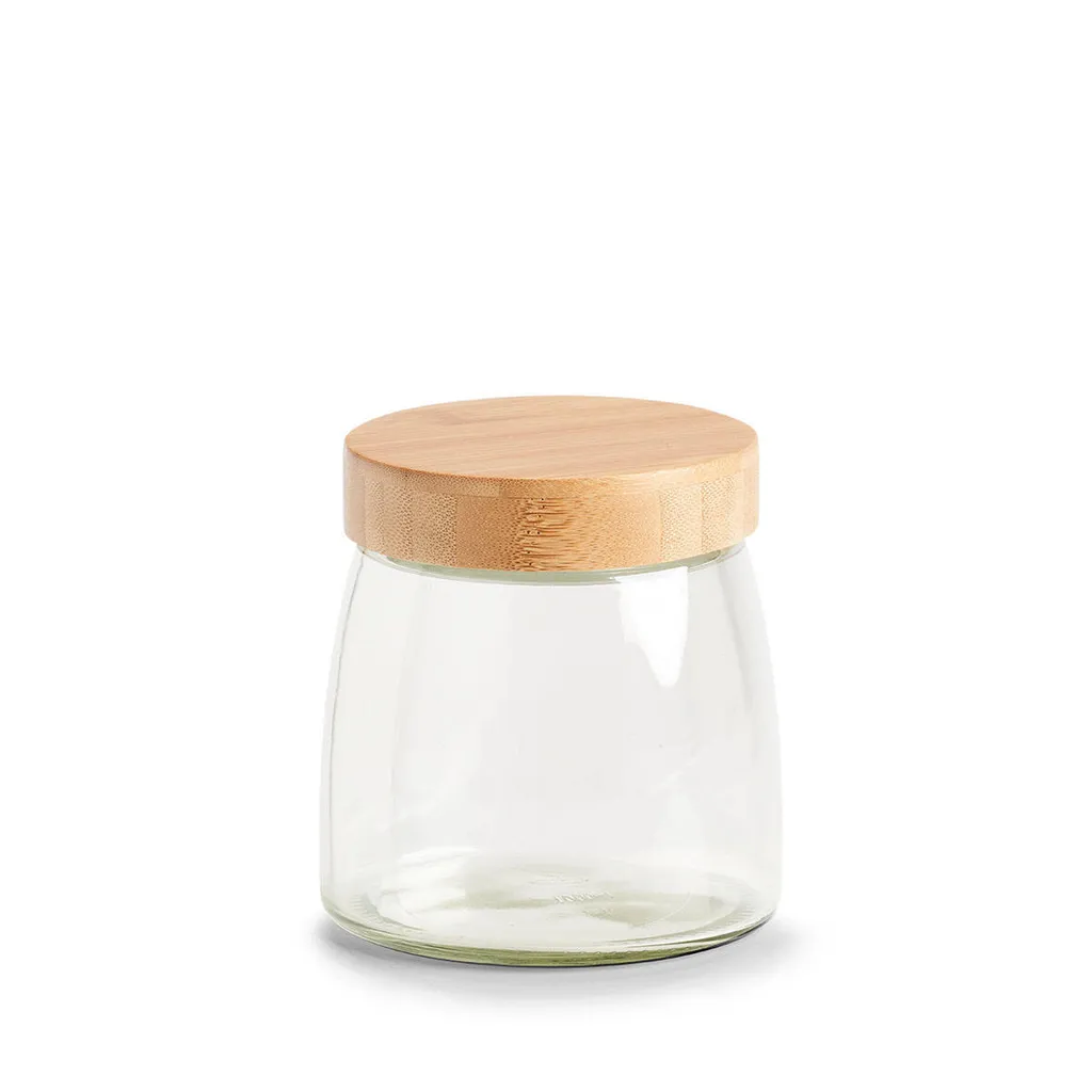 Barattolo Vetro e Bambù 950ml - Tendenza Cucina Aesthetic ed Ermetica