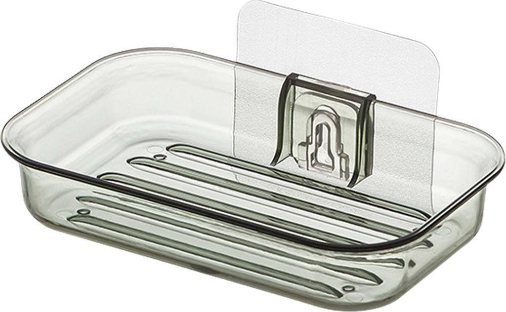 Seifenschale zur Wandmontage, kein Bohren, modern, transparent, PET, Schnellablauf, Arbeitsplatte, Küche, Badezimmer, Shampoo-Bar, Dusche, Seifenh...