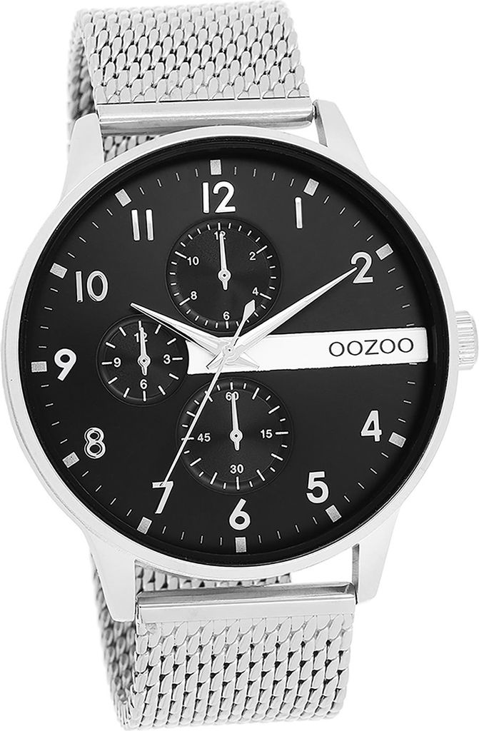 Oozoo Metall Herren Uhr Analog Quarzuhr Armband silber Timepieces D2UOC11301