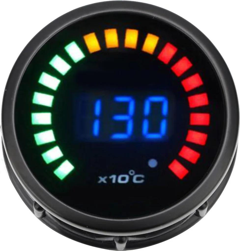 Thermomètre EGT Voiture 12V à 20 LEDs Haute Visibilité et Précision