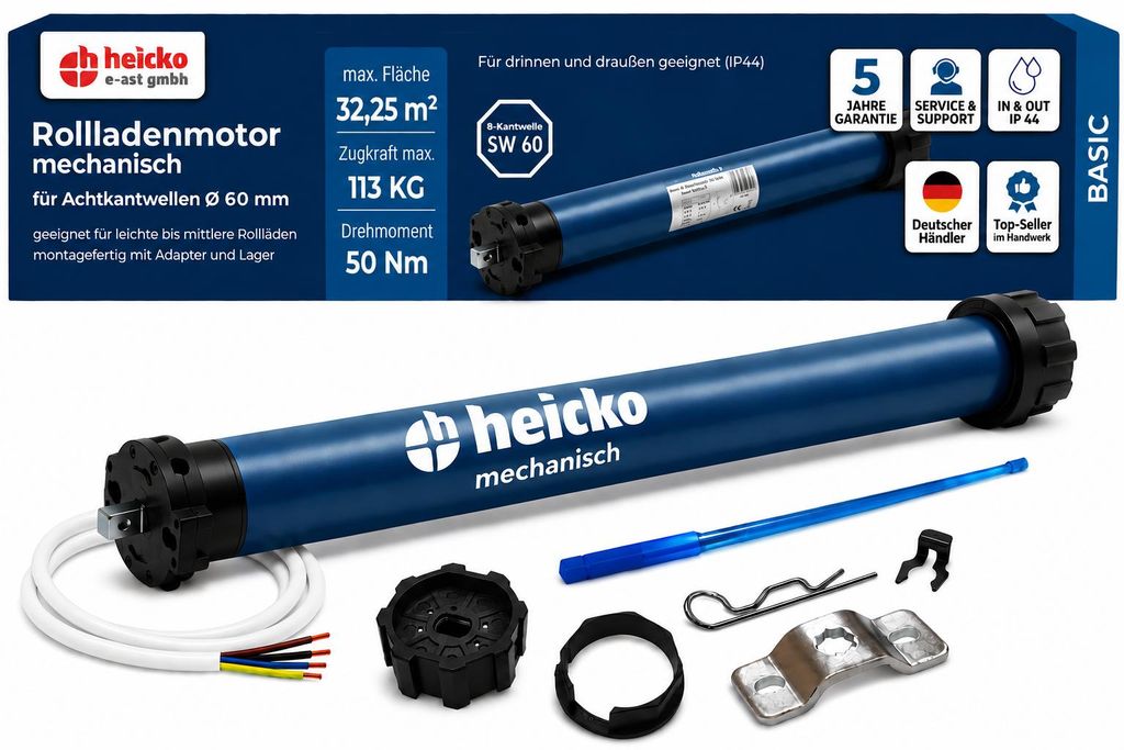 Motore per avvolgibili Heicko, modello SW60, con coppia di Immagine del prodotto  Immagine generata dall'IA
