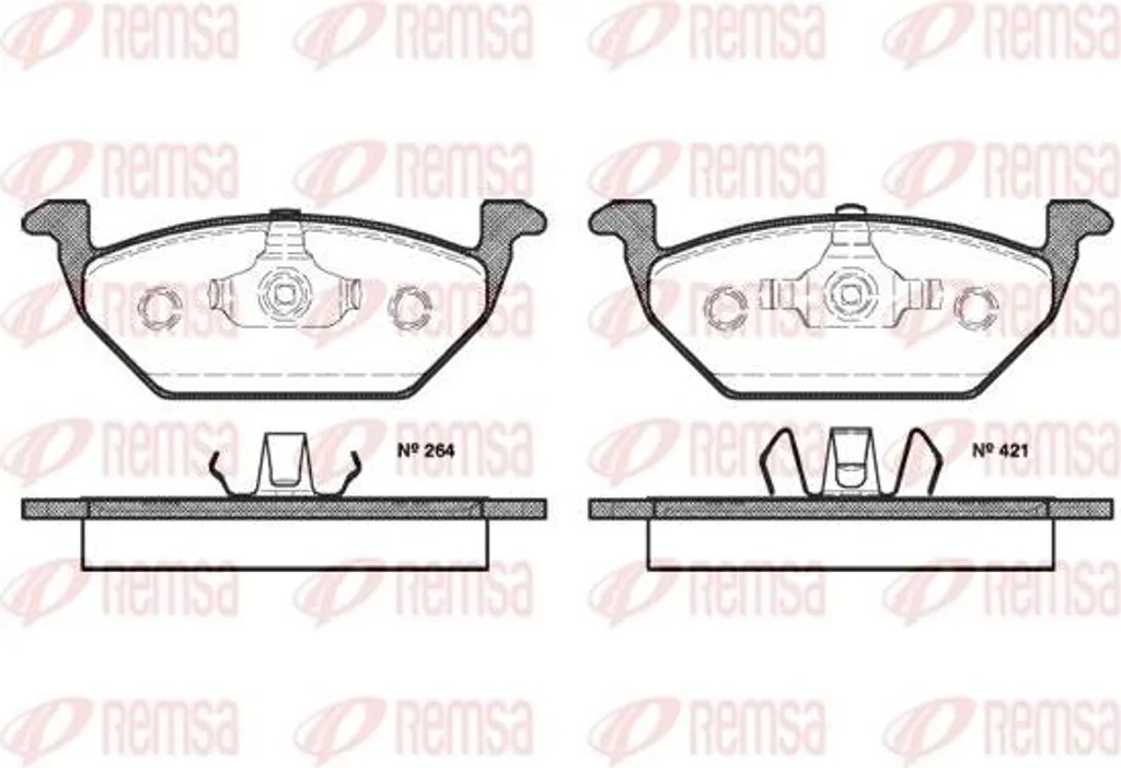 Plaquettes de frein REMSA 0633.20 OE 1J0698151A pour Golf IV et Polo 9N