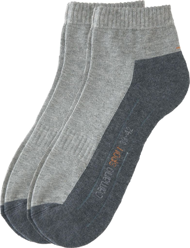 Camano Unisex-Sport-Kurzsocken 2 Paar hellgrau 39 - 42 Produktbild 