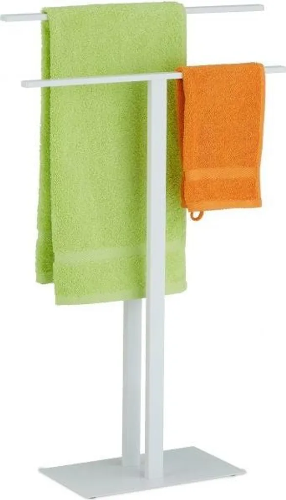 Porte-serviettes T-Design blanc pour séchage rapide - Support mural compact