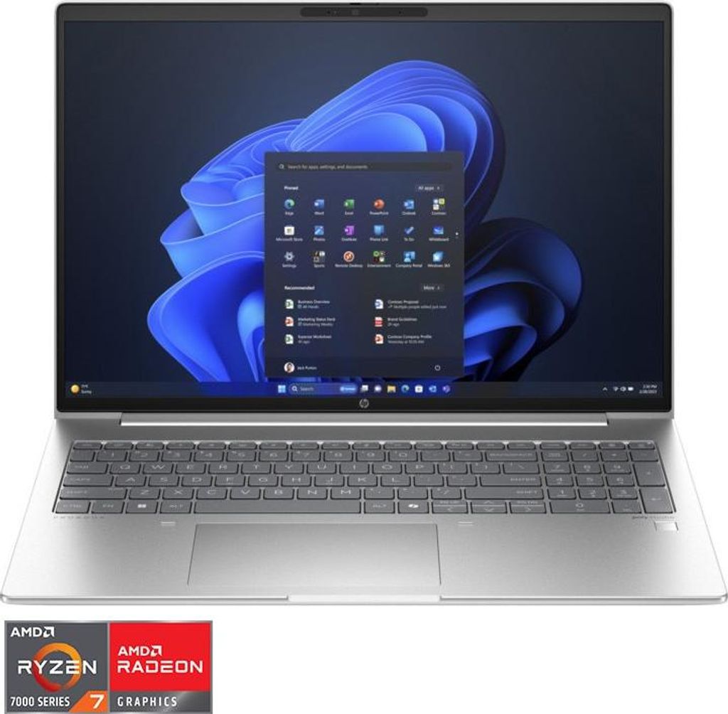 HP ProBook 465 G11 Laptop 9Y7L1ET, 16 Zoll 1920 x 1200, AMD Ryzen 7 7735U 8 Kerne / 16 Threads, 2,7 GHz - 4,75 GHz, 4 MB 16 MB Cache, 16 GB DDR5, 1...