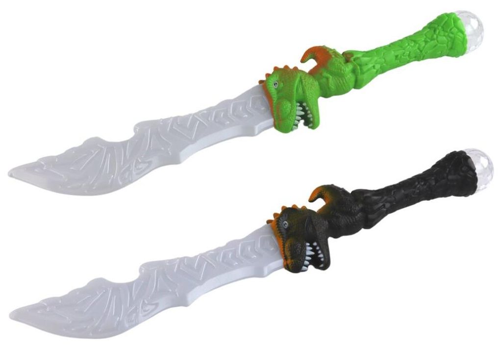 Leantoys Lichtschwert, Griff in Dinosaurierform, grün
