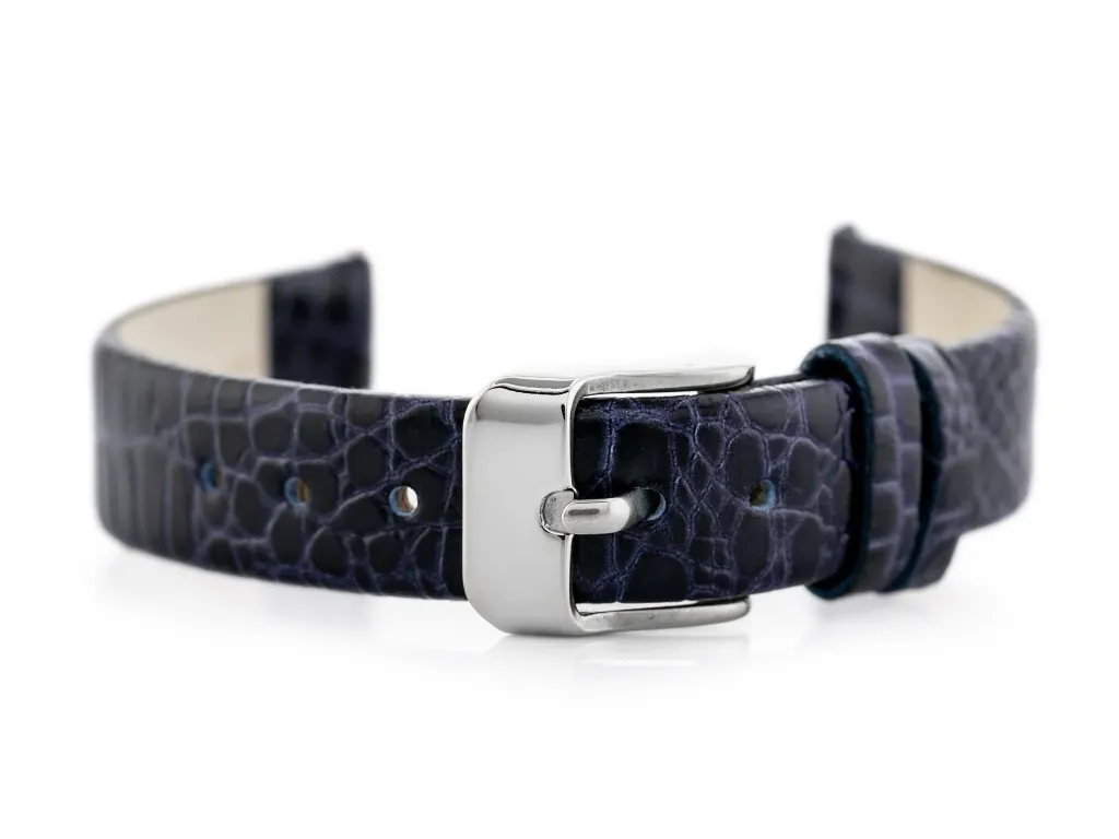 Cinturino in Pelle W57 Blu Navy 12mm | Vera Pelle per Orologi Donna