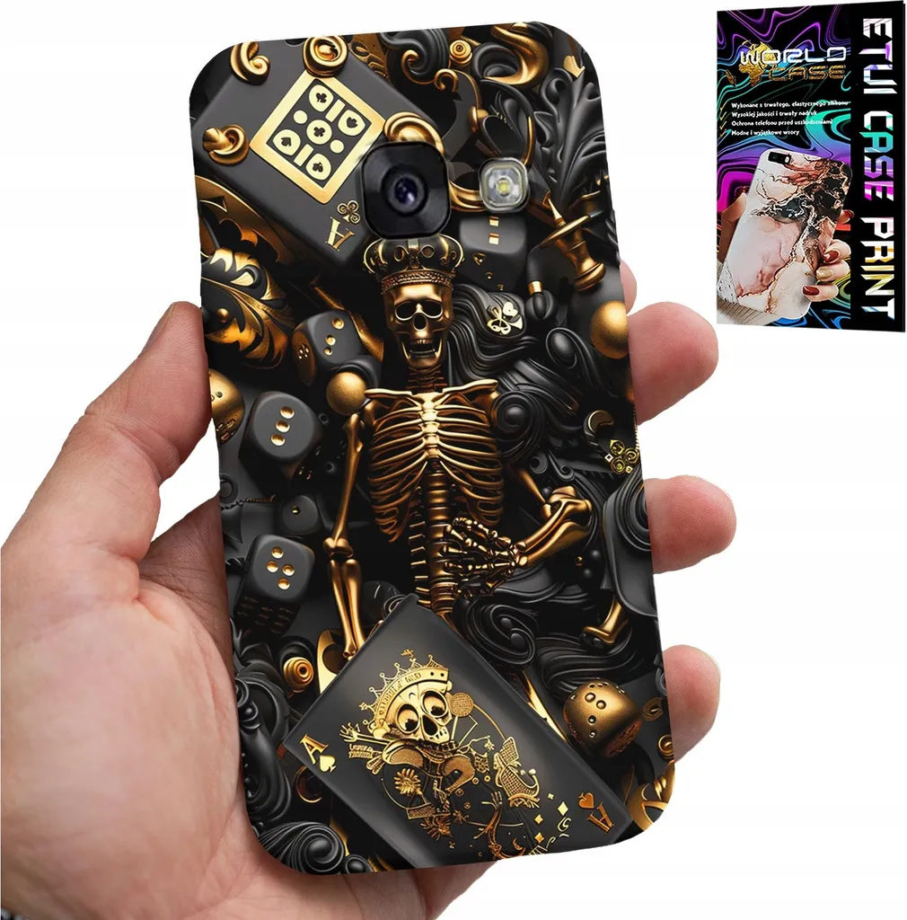 Custodia Samsung A5 2017 Poker Re e Dadi + Vetro Temperato Omaggio