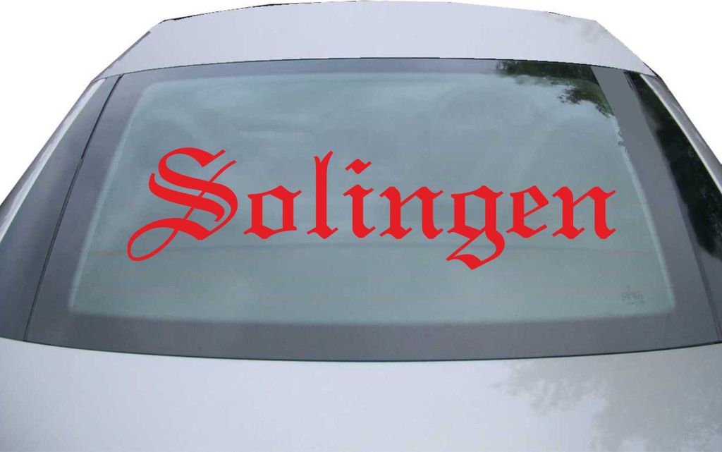 Indigos UG - Aufkleber Heckscheibe & Motorklappe DE6574 - rot - 600x150 mm - Stadt Pandau - Auto Scheiben Fenster Heckklappe Tuning Racing JDM - Di...