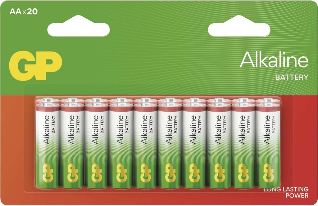 GP Batterien Long Lasting Power Alkaline Mignon AA 1,5 V, 20 St.