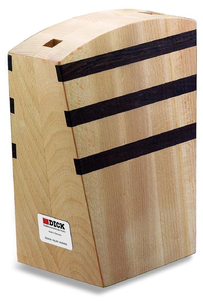 F. DICK Design Messerblock ohne Messer / Kochwerkzeuge, aus massivem Buchenholz